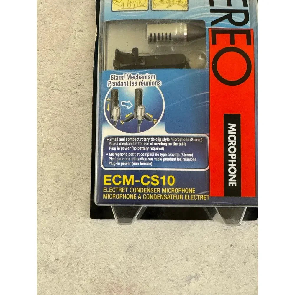 SONY ECMCS10 Stereo Electret Condenser Mic PROFESSIONAL MICROPHONE - SEALED NEW